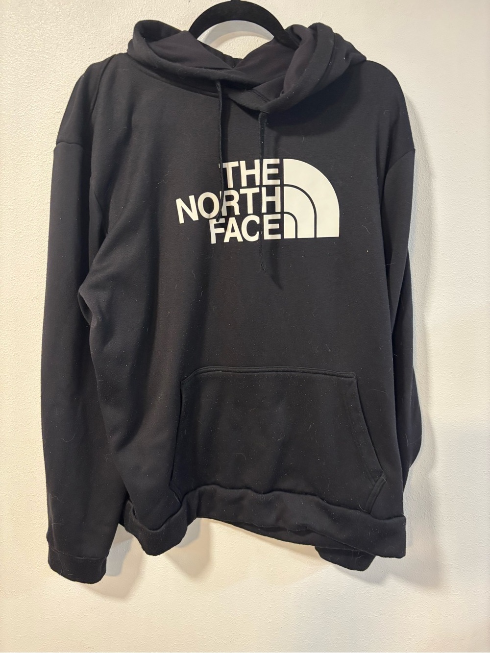 The North Face Black Pullover Hoodie with White Logo